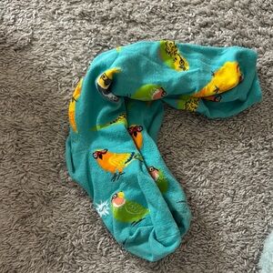 Blue and Yellow Bird Pattern socks